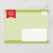 KERSTGROET rode neus rendier rudolph groen Feestdagenkaart (Achterkant)