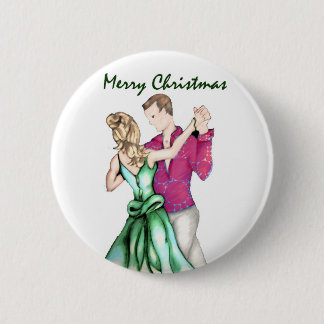 kerstgroet ronde button 5,7 cm
