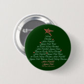 kerstgroet ronde button 5,7 cm (Voorkant /achterkant)