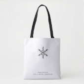 Kerstgroet | sneeuwvlok-Canvas tas (Voorkant)