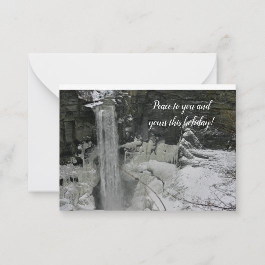 Kerstgroet - Taughannock Falls Notitiekaartje (Voorkant)