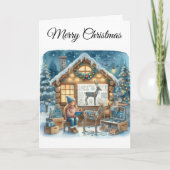 Kerstgroet Tech Meisjes Kerstmis STEM Kaart (Voorkant)