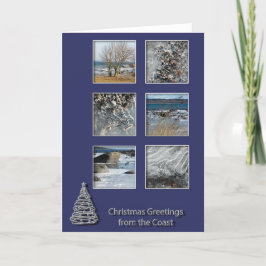 kerstgroet uit de kust feestdagen kaart