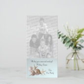 Kerstgroet uit de schelpen feestdagenkaart (Staand voorkant)