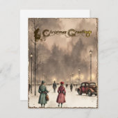 Kerstgroet vakantie Kaart (Voorkant / Achterkant)