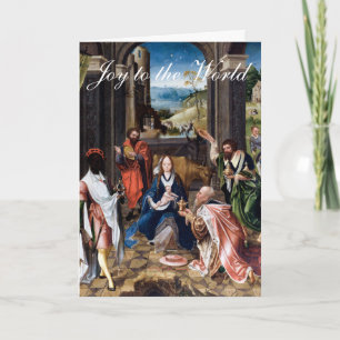 Kerstgroet van baby Jezus met de Wijzen Feestdagen Kaart