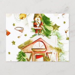 kerstgroet van de Afrikaanse Amerikaanse Gnome Ang Briefkaart