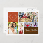 Kerstgroet van de familie feestdagenkaart (Voorkant / Achterkant)