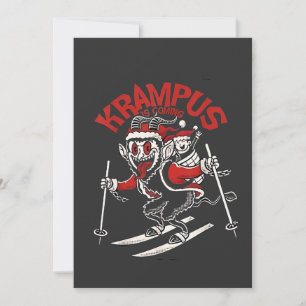 Kerstgroet van de Krampus Kerstduivel Kaart