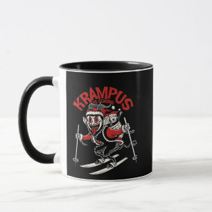 Kerstgroet van de Krampus Kerstduivel  Mok