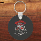 Kerstgroet van de Krampus Kerstduivel Sleutelhanger (Voorkant)