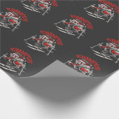 Kerstgroet van Krampus Kerstduivel Cadeaupapier (Hoek)