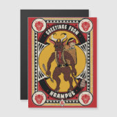 Kerstgroet van Krampus teken dragen speelgoed (Voorkant / Achterkant)