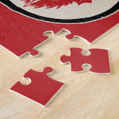 Kerstgroet van Krampus teken dragen speelgoed Legpuzzel (Zijkant)