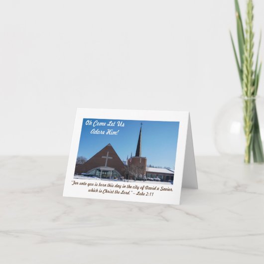 Kerstgroet vanuit de kerk feestdagen kaart (Voorkant)