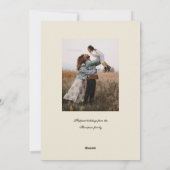 Kerstgroet Vintage Auto met Cadeaus Kerstkaart (Achterkant)