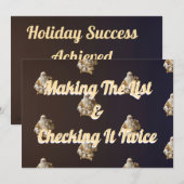 Kerstgroet voor vrolijk  feestdagenkaart (Voorkant / Achterkant)