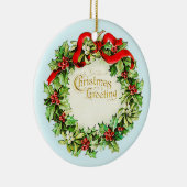 kerstgroet Wreath  Ornament (Rechts)