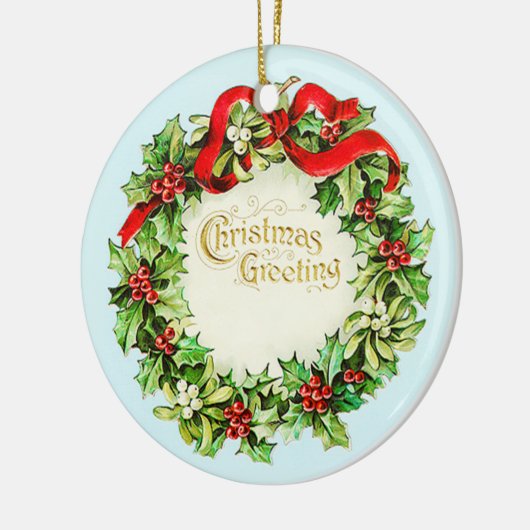 kerstgroet Wreath Ornament (Links)