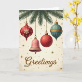 Kerstgroetekaart Kaart (Gele Bloem)