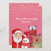 Kerstgroetekaart Kaart (Voorkant / Achterkant)