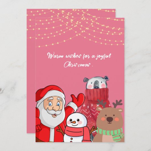 Kerstgroetekaart Kaart (Voorkant / Achterkant)