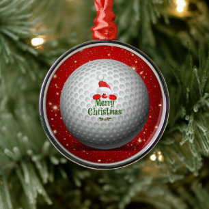 Kerstgroeten aan Golfer Metalen Ornament