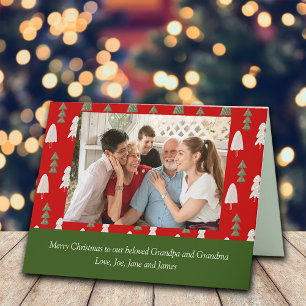 Kerstgroeten aan grootouders Ouders Kaart