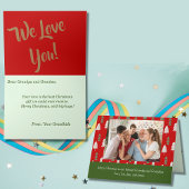 Kerstgroeten aan grootouders Ouders Kaart