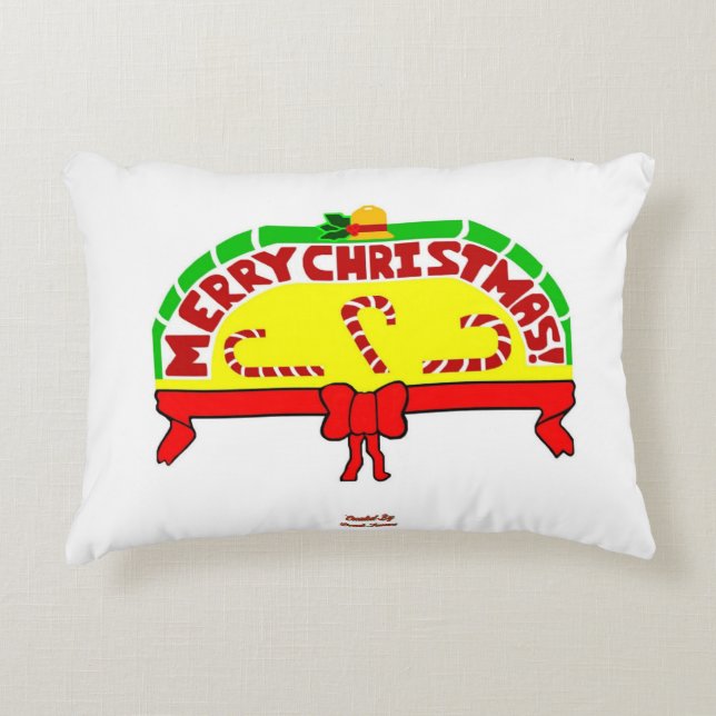 Kerstgroeten Accent Pillow Kussen (Voorkant)