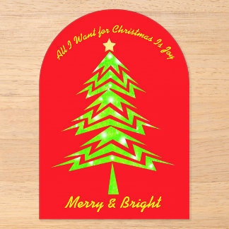 Kerstgroeten Acryl Uitnodigingen