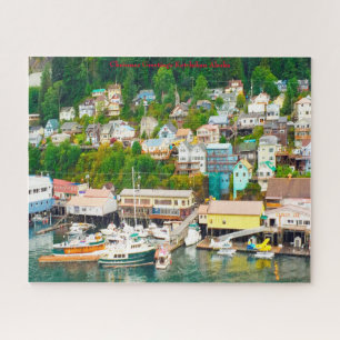 Kerstgroeten Alaska Ketchican Legpuzzel