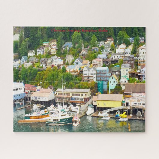 Kerstgroeten Alaska Ketchican Legpuzzel (Horizontaal)