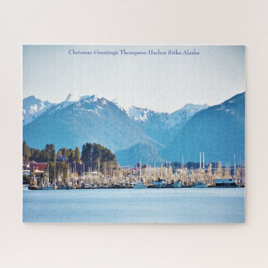 Kerstgroeten Alaska Thompson Harbor Sitka Legpuzzel (Horizontaal)
