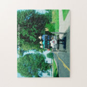Kerstgroeten. Amish Carraige Indiana Legpuzzel (Verticaal)