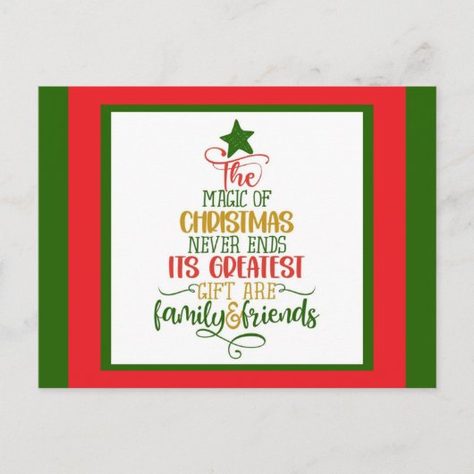 Kerstgroeten briefkaart (Voorkant)