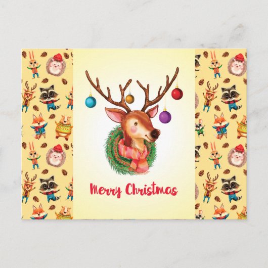Kerstgroeten Briefkaart (Voorkant)