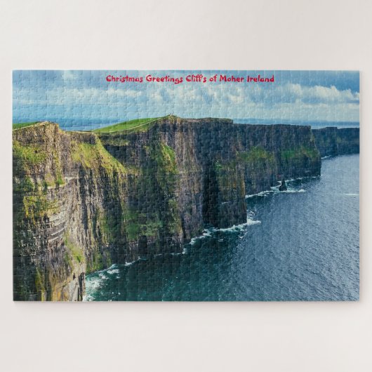 Kerstgroeten Cliff's of Moher Ierland Legpuzzel (Horizontaal)