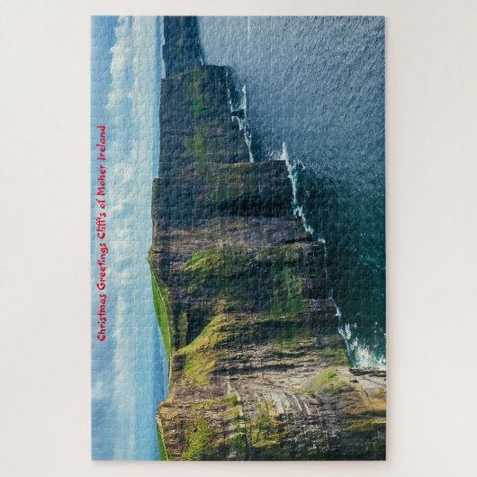 Kerstgroeten Cliff's of Moher Ireland Legpuzzel (Verticaal)