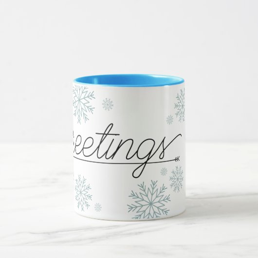 Kerstgroeten Custom Branded Mok (Midden)