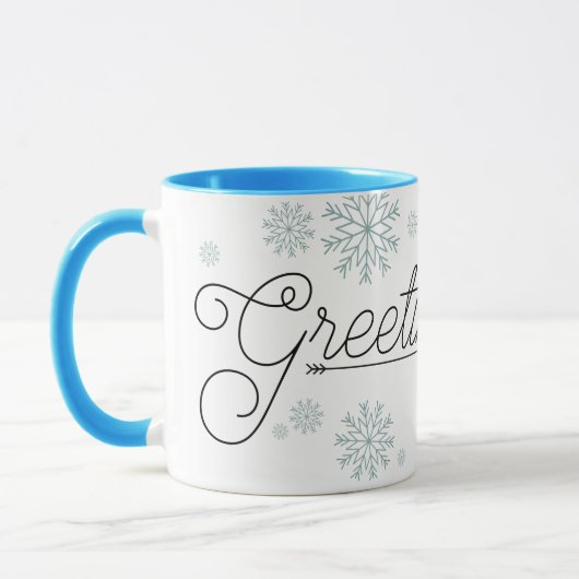 Kerstgroeten Custom Branded Mok (Links)