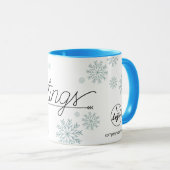 Kerstgroeten Custom Branded Mok (Voorkant rechts)