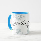 Kerstgroeten Custom Branded Mok (Voorkant links)