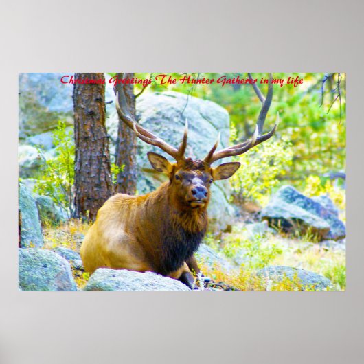 Kerstgroeten de Hunter Gatherer in mijn leven Poster (Voorkant)