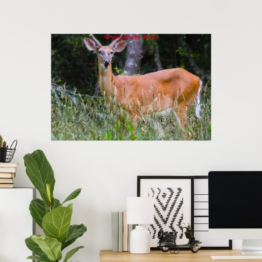 Kerstgroeten Deerest Poster (Thuiskantoor)