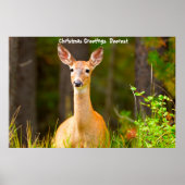 Kerstgroeten Deerest Poster (Voorkant)