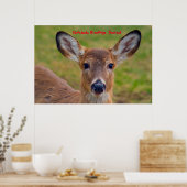 Kerstgroeten Deerest Poster (Keuken)