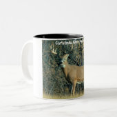 Kerstgroeten Deerest Tweekleurige Koffiemok (Voorkant links)