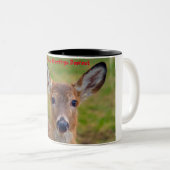 Kerstgroeten Deerest Tweekleurige Koffiemok (Voorkant rechts)