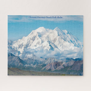 Kerstgroeten Denali National Park Alaska. Legpuzzel